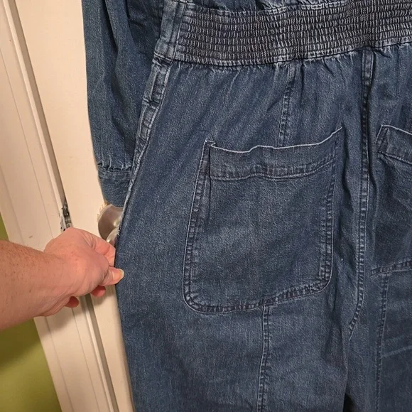 Madewell Straight Leg Stretch Denim Jumpsuit Sz 6 - Picture 8 of 8